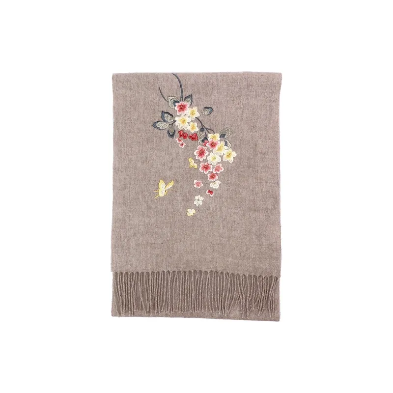 Hang Silk Road Sheep Wool Knit Scarves Women's-5