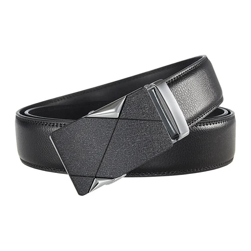 Yalu Preferred Cow Split Leather Belts Men's Width 3.5CM-1