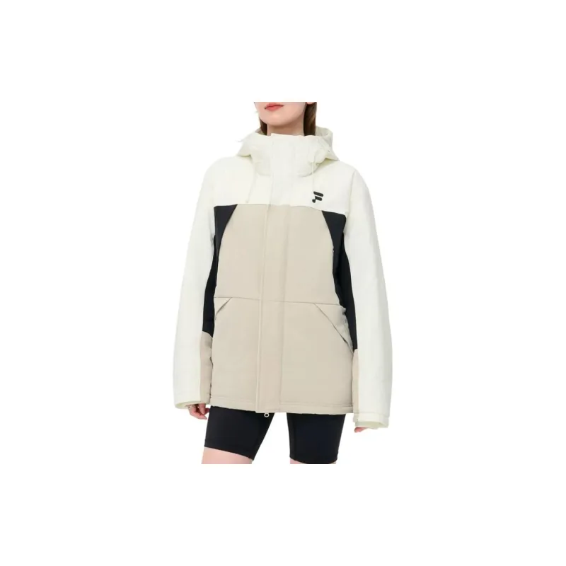 FILA FUSION FOB Series Puffer Jacket Unisex Pink Ink White-2