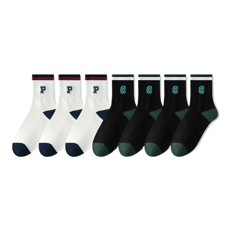 Lan Miao Mid Calf Socks Women's 7 Pack-10