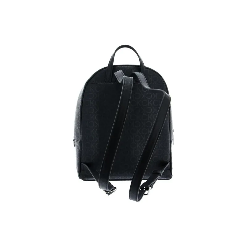 CALVIN KLEIN Leather Backpack Women's Black-3