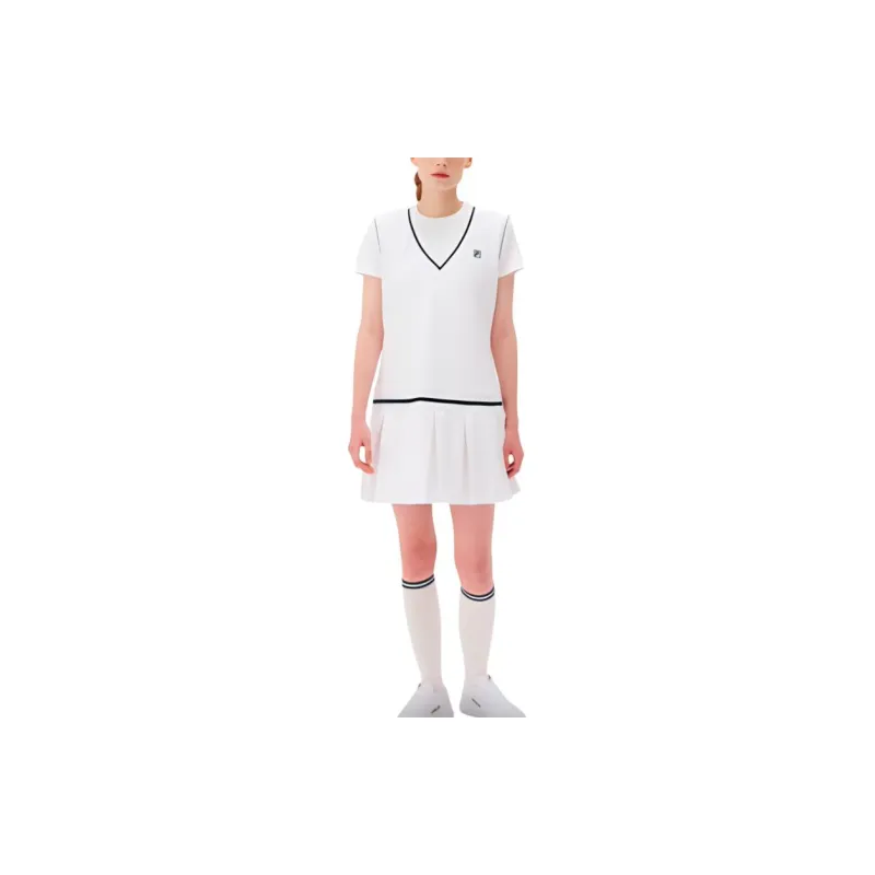 FILA Sleeveless Dress Women's White-3