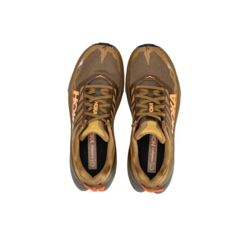 HOKA ONE ONE Anti Slip Wear Resistant Low Top Running Shoes Men's Brown Yellow-3