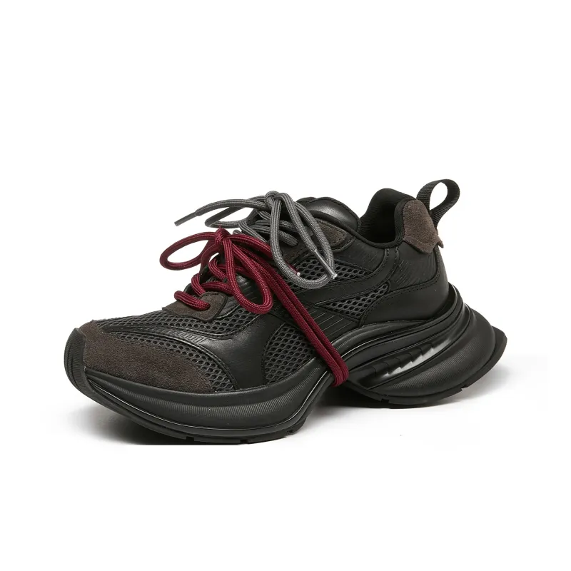 LEECAT STUDIO Anti-Slip Wear-Resistant Breathable Lightweight Height Increasing Low-Top Chunky Sneakers Women's-8