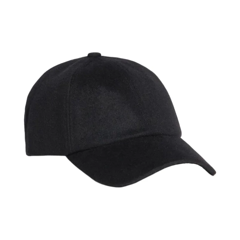 UNIQLO Sheep Wool, Polyester, Artificial Leather Baseball Caps Unisex Black/Dark Gray-1