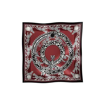 CARTIER Silk Silk Scarves Unisex Burgundy
