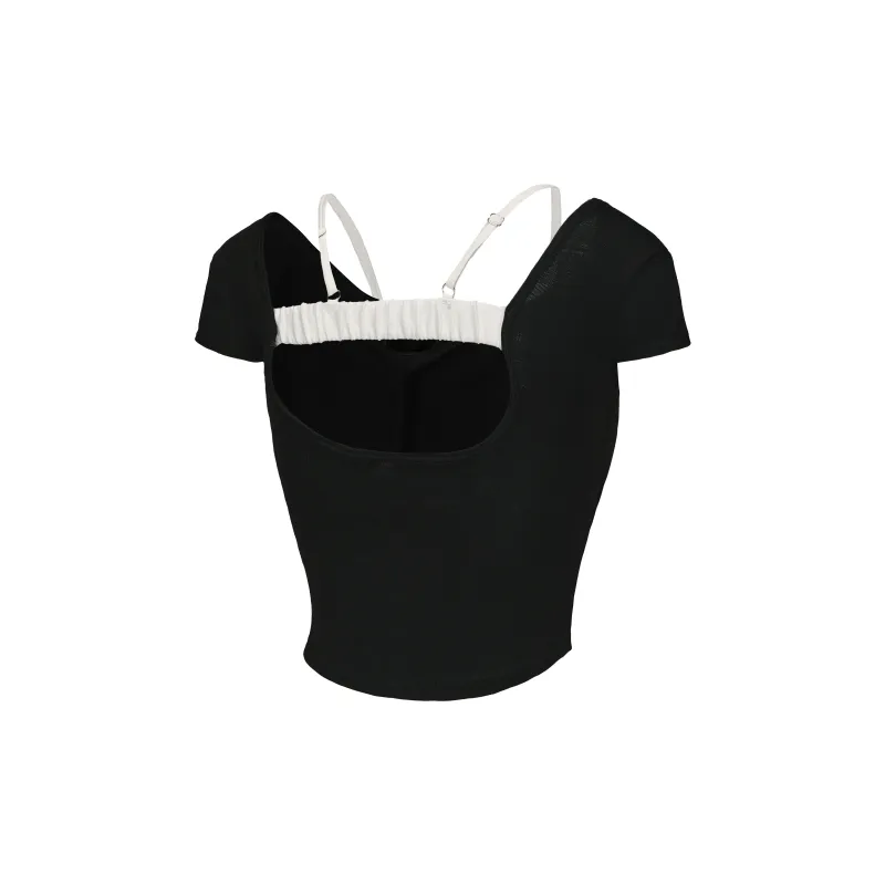 Vine Color Fashion Versatile T Shirt Women's Apricot Single Item-9