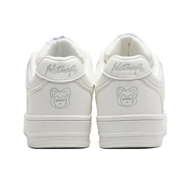 ALI THE FOX Anti Slip Wear Resistant Lightweight Breathable Low Top Skateboard Shoes Unisex White Box Included-4