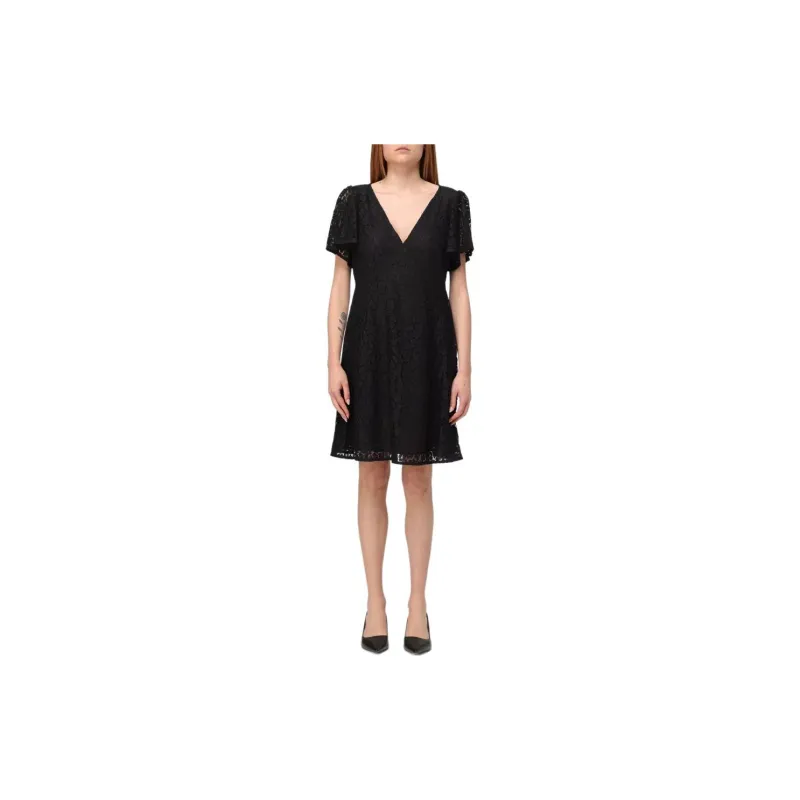 MICHAEL KORS V Neck Lace Dress-2