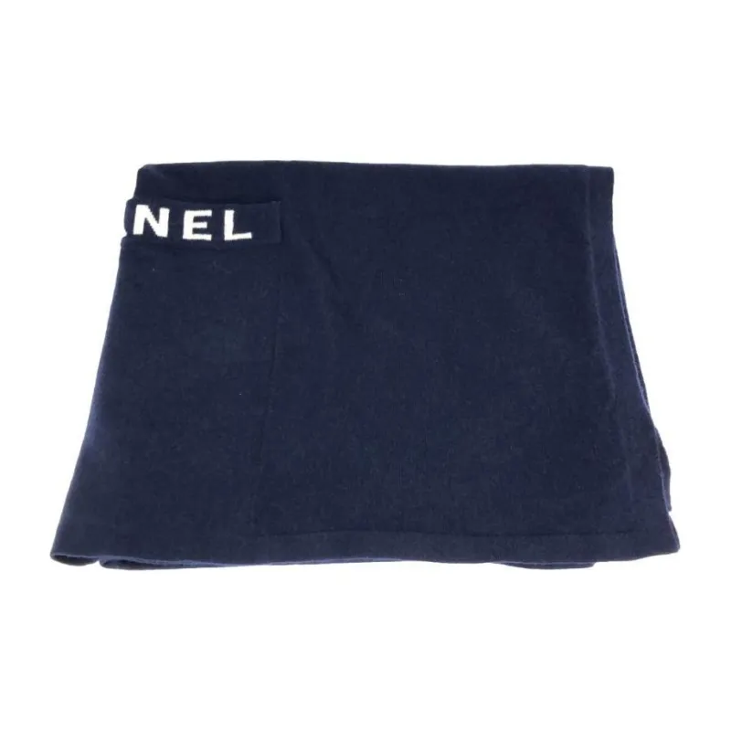 CHANEL Pre-Owned 1986-1988 Logo-intarsia Scarf-1