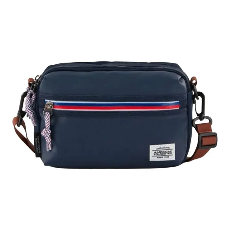AMERICAN TOURISTER Polyester Shoulder Bag, Crossbody Bag Unisex Military Blue-0