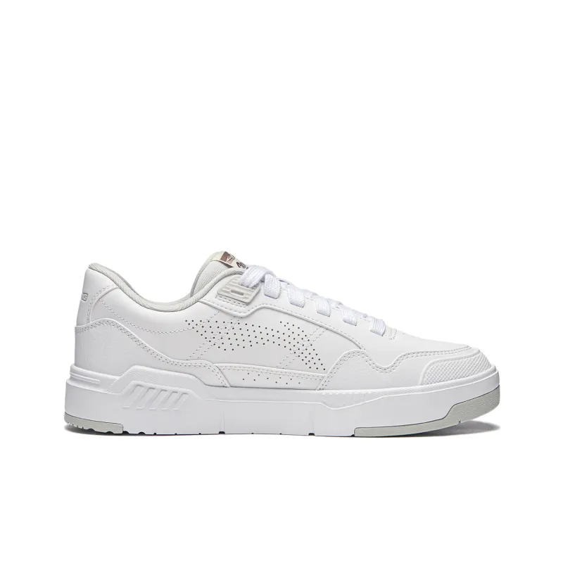 LiNing Common 80s Anti Slip Wear Resistant Low Top Skateboard Shoes Men's White-1