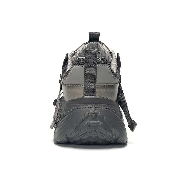 EXULL Q Abrasion Resistant Low Top Chunky Sneakers Women's Carbon Gray-3