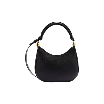 Furla Leather Hobo Bag, Shoulder Bag, Crossbody Handbag Trumpets Women's Black