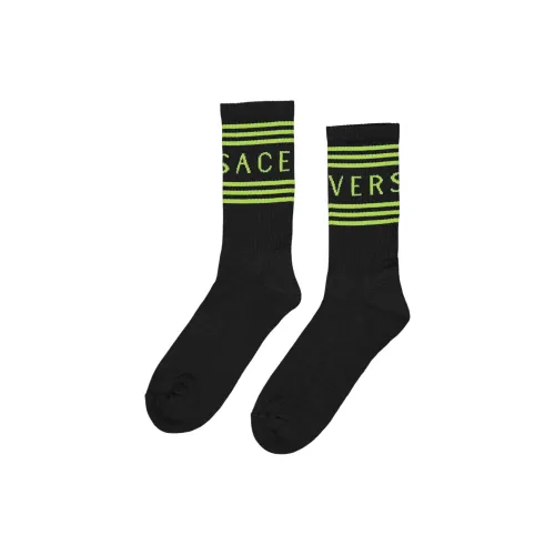 VERSACE Mid-Calf Socks Men's 1 Pack Black