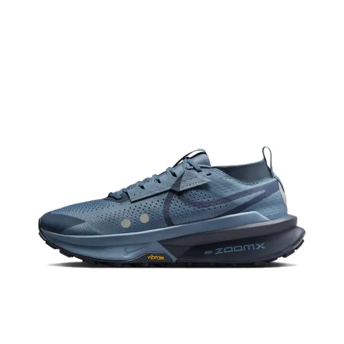 Nike Zegama Trail 2 Running Shoes Men Low-Top Smoked Blue/Metallic Platinum/Military Arsenal Marine Blue