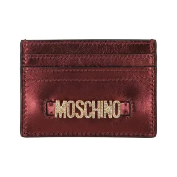 MOSCHINO Polyolefins Card Holder Women's Dark Burgundy
