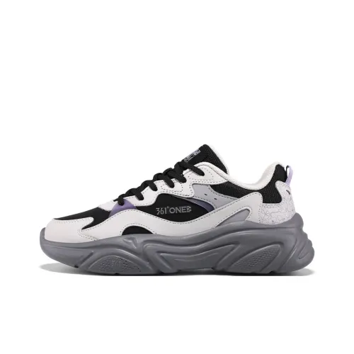 361° Wear resistant And Lightweight Low Top Casual Shoes Women's Black White Gray