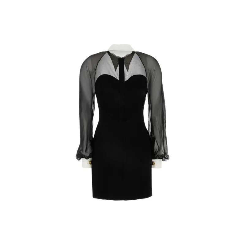 VERSACE COLLECTION Panelled Long Sleeved Mini Dress-1
