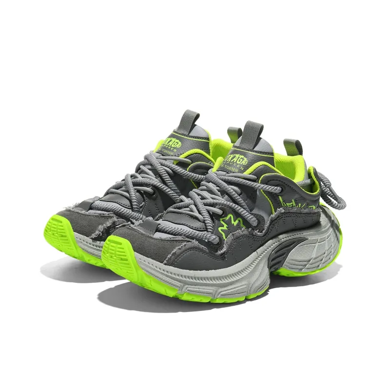 V TOXSEIE Cushioning Anti Slip And Wear Resistant Height Increasing Low Top Chunky Sneakers Men's-6