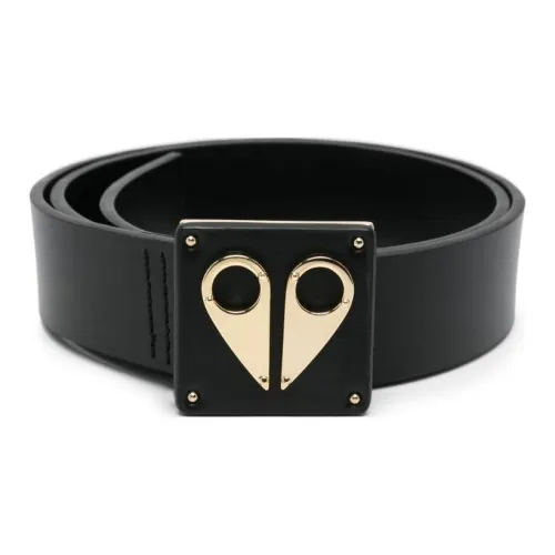 Moose Knuckles Cow Leather Leather Belts Unisex Silver