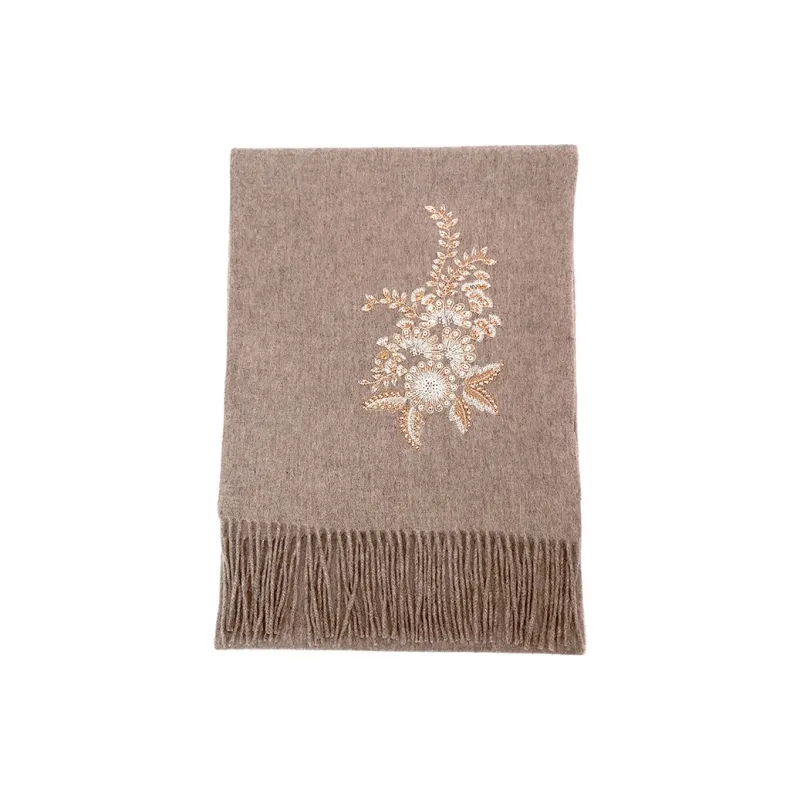 Hang Silk Road 100% Sheep Wool Knit Scarves Women's-4