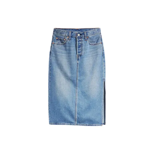 Levis Denim Long Skirts Women's Blue