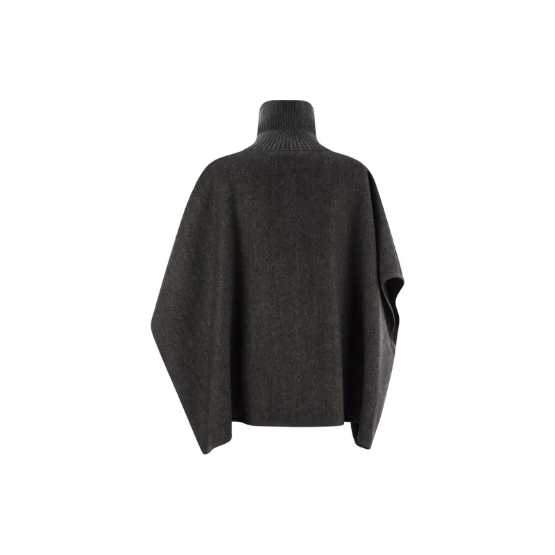Fabiana Filippi Embellished Button Up Knitted Cape-1