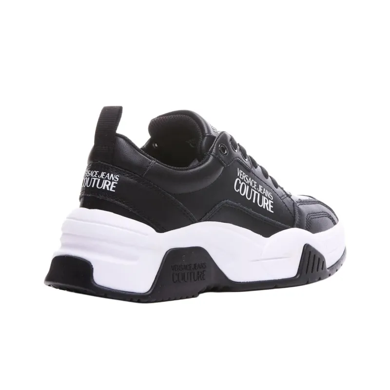 VERSACE JEANS Stargaze Cushioning Low Top Casual Shoes Women's Black White-3