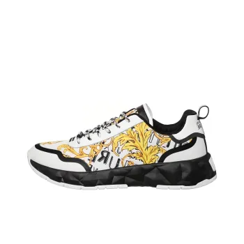 VERSACE JEANS Atom Low 'Baroque Print   White Gold'