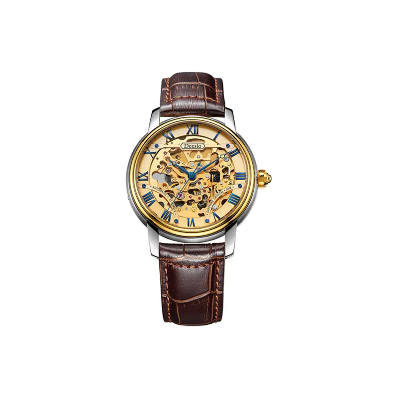 DEESIO Automatic Mechanical Movement Watch Men's Watches Cut Out Dial-0