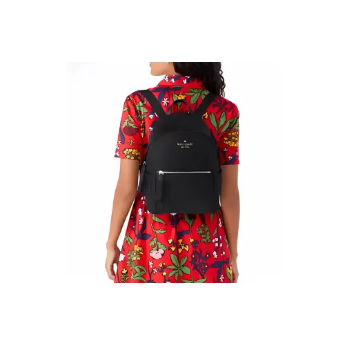 Kate Spade Recycled Nylon Backpack Medium Size Women's Black
