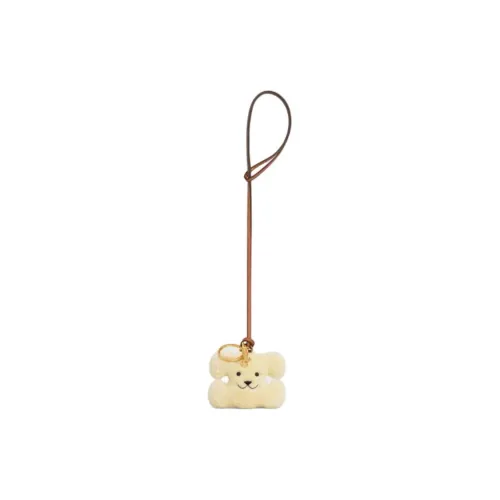 CELINE Wool Keychains Women's Beige
