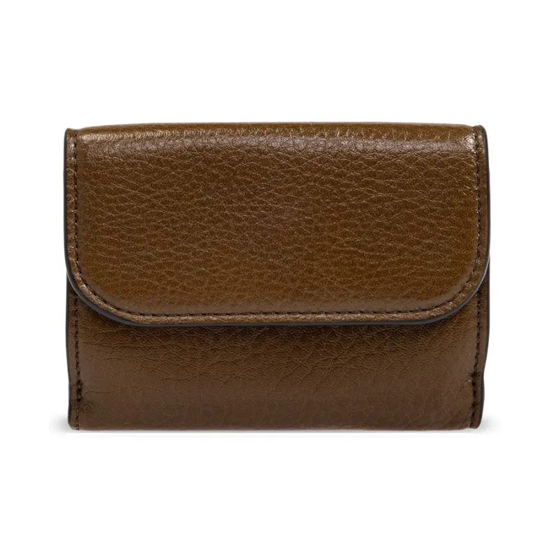 Chloe Leather Wallet Women's Brown-2