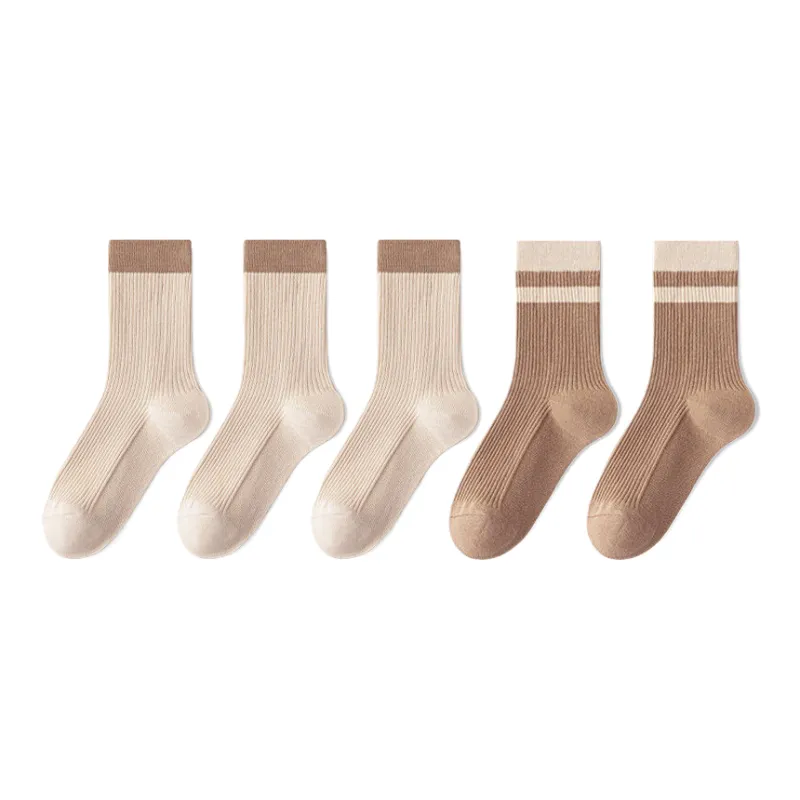 Lan Miao Mid Calf Socks Women's 5 Pack-4