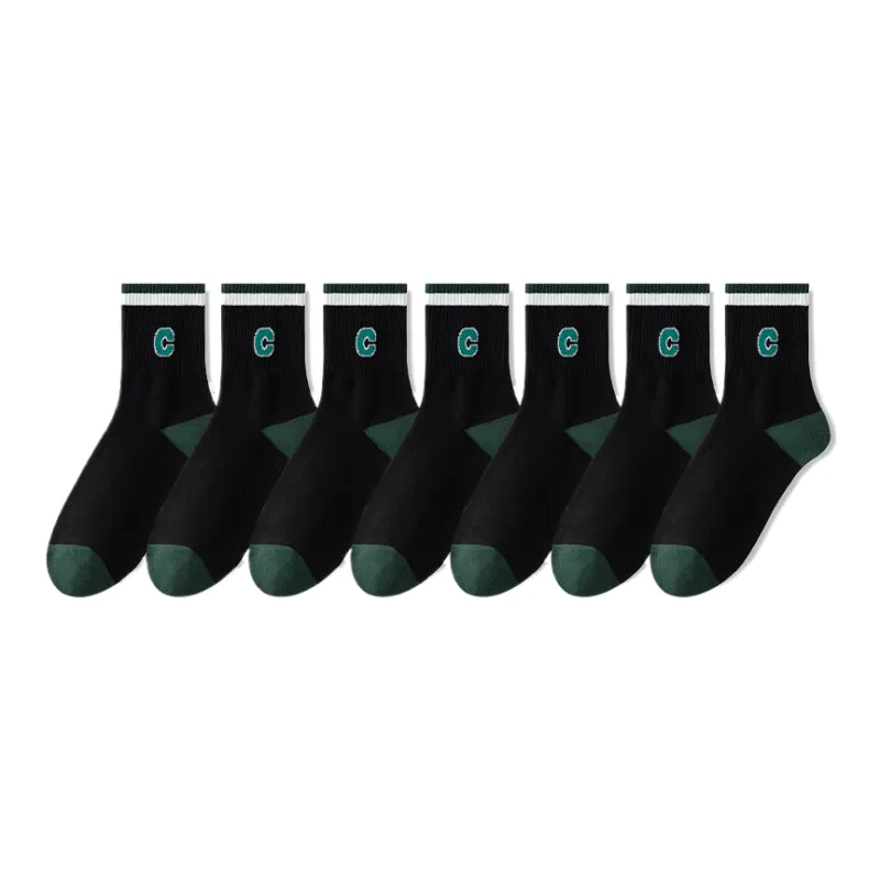 Lan Miao Mid Calf Socks Women's 7 Pack-13