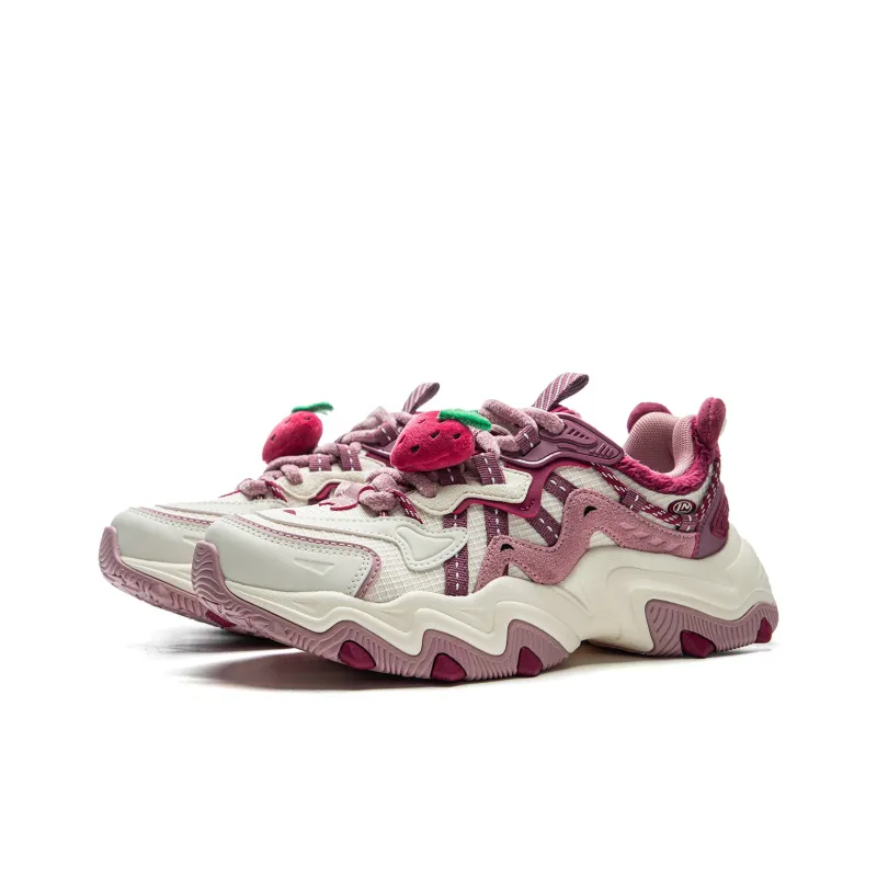 CAOMEIXIONG x LiNing Cat's Claw Lite 2 Anti Slip Wear Resistant Low Top Chunky Sneakers Women's White Pink-2