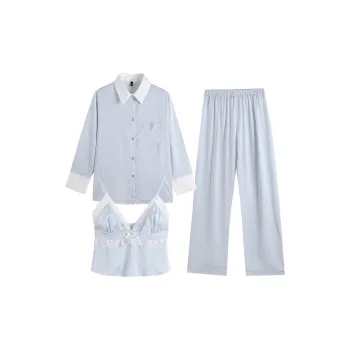 Flow Yarn Pajama Set Women's Light Blue