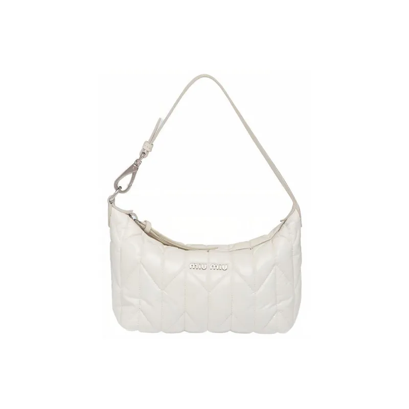 MIU MIU MaritimeSpirit Leather Portable Handbag Shoulder Bag Mini Women's White-0