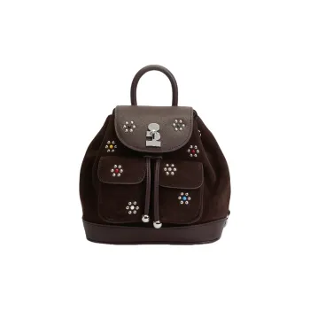 Tagi. Multicolor Stud Backpack, Travel, Portable Pocket Drawstring Closure Bag With Adjustable Strap Unisex