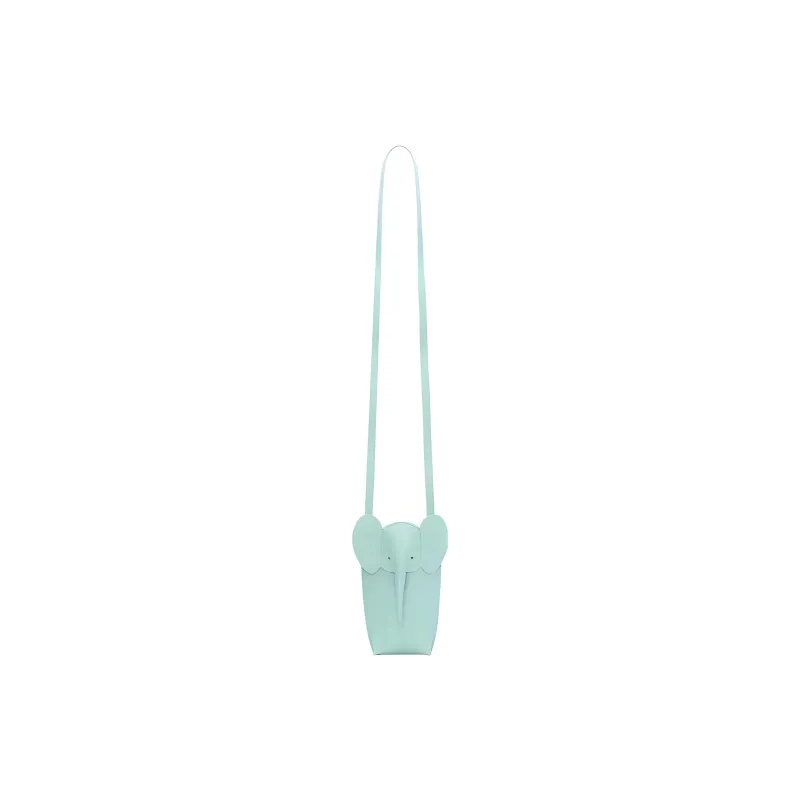 LOEWE Elephant Pocket Cow Leather Cell Phone Pouch, Shoulder Bag, Crossbody Bag Regular Women's Light Celadon Glaze-2