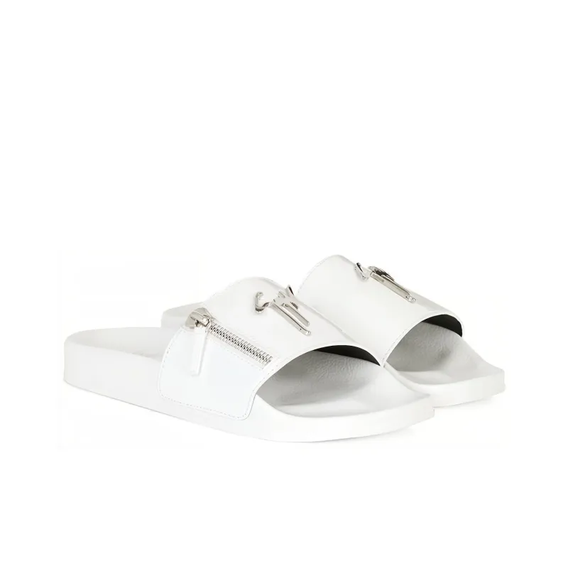 Giuseppe Zanotti/GZ Brett Slide Slippers Men's White-2