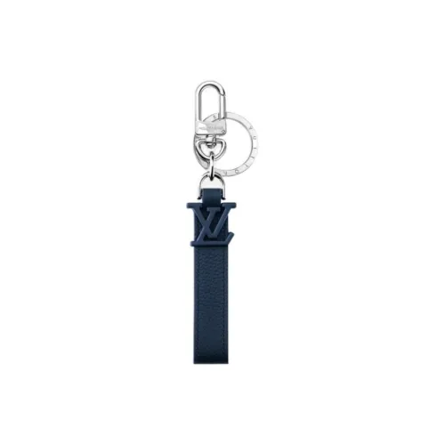 LOUIS VUITTON Leather Keychains Men's Blue