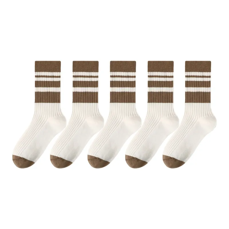 MIIOW Mid Calf Socks Unisex 5 Pack-11