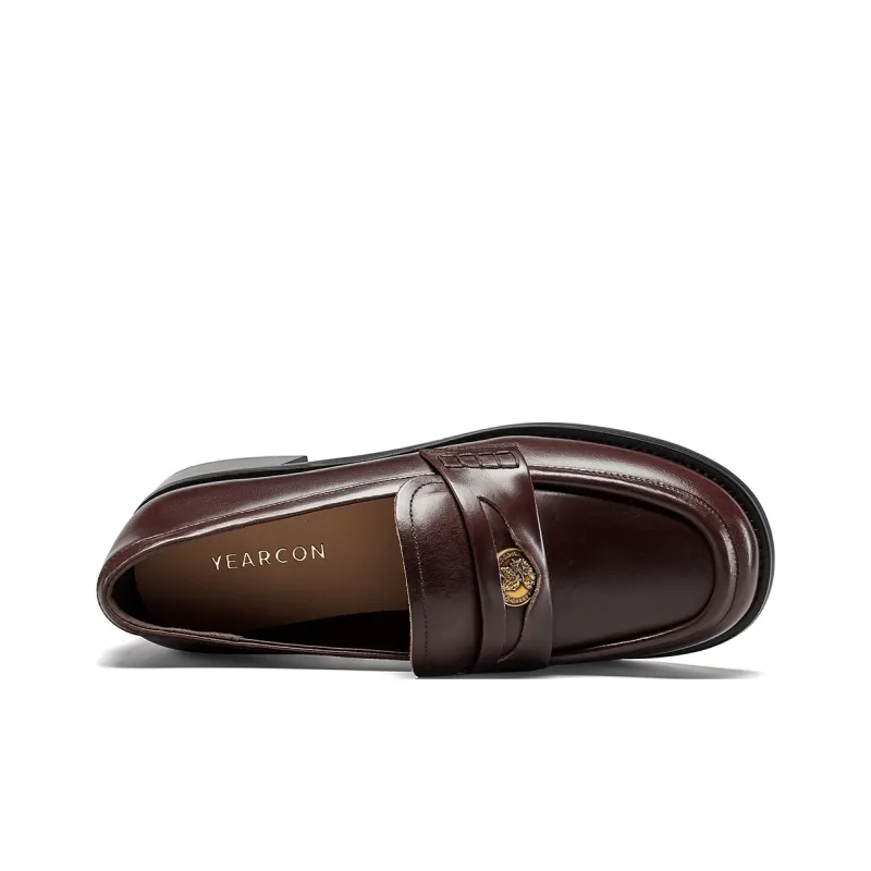 YEARCON Loafers Women's Dark Coffee-6