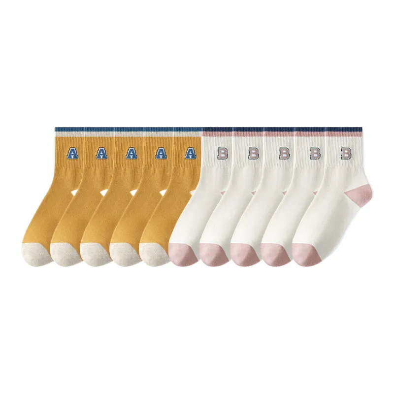 Lan Miao Mid Calf Socks Women's 10 Pack-4