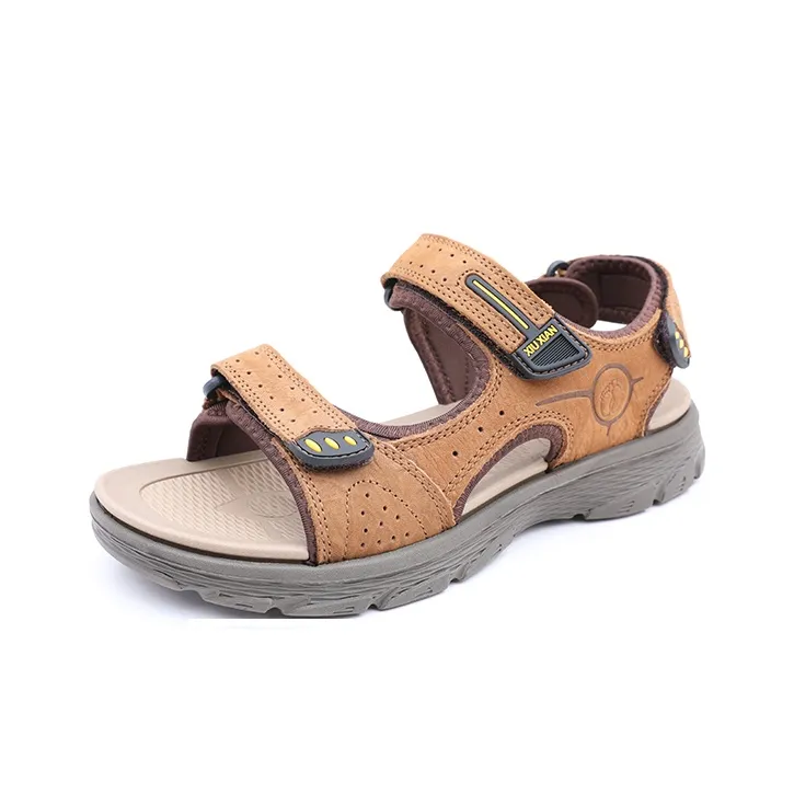 HANG TEN Beach Sandals Men Light Brown/Black Blue-1