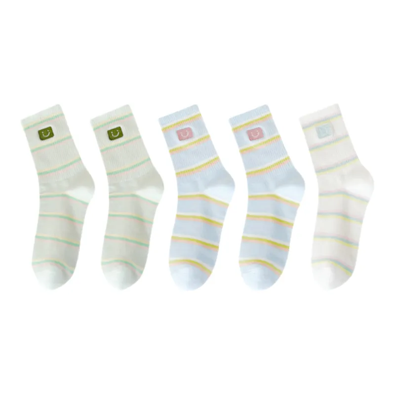 Lan Miao Mid Calf Socks Women's 5 Pack-2