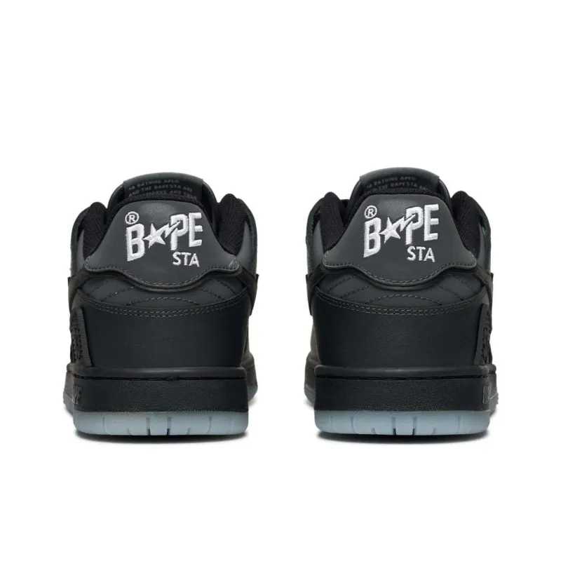 A BATHING APE SK8 Low Top Skateboard Shoes Women's Black-2