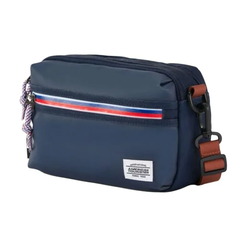 AMERICAN TOURISTER Polyester Shoulder Bag, Crossbody Bag Unisex Military Blue-1